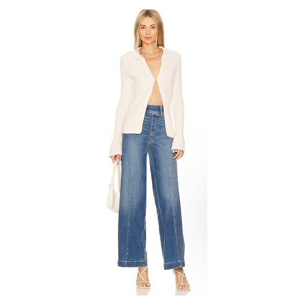 Spanx Seamed Front Wide Leg Jean Size M $168 Sold Out - Picture 1 of 6